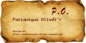 Pattantyus Olivér névjegykártya
